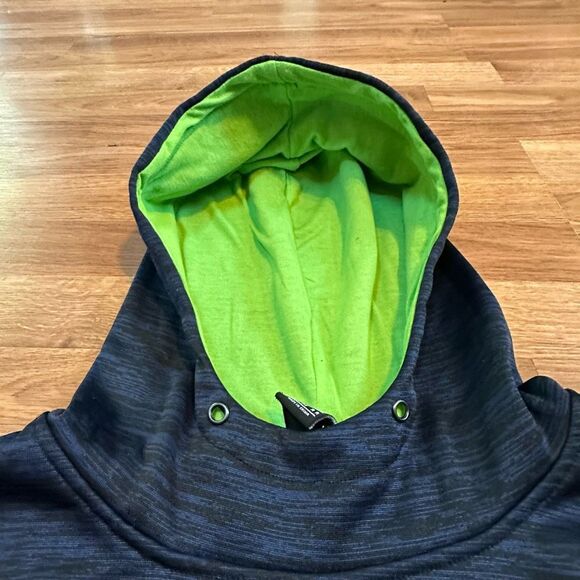 NFL Team Apparel Seattle Seahawks Hoodie Sweatshirt Navy Blue and Green | Adult - Picture 4 of 11